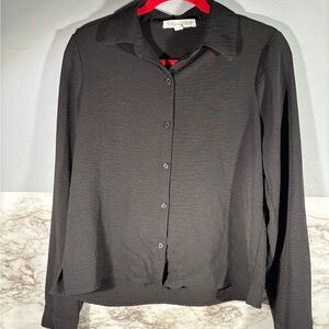 Lola Grace Black Button-Up Shirt